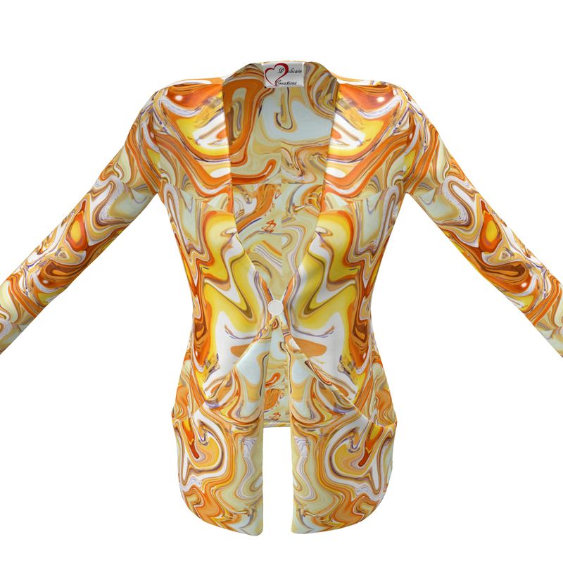 Coffee and Caramel Ladies Cardigan With Pockets