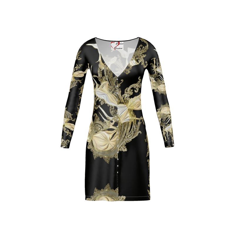 Golden Threads Ladies Cardigan / Button Dress