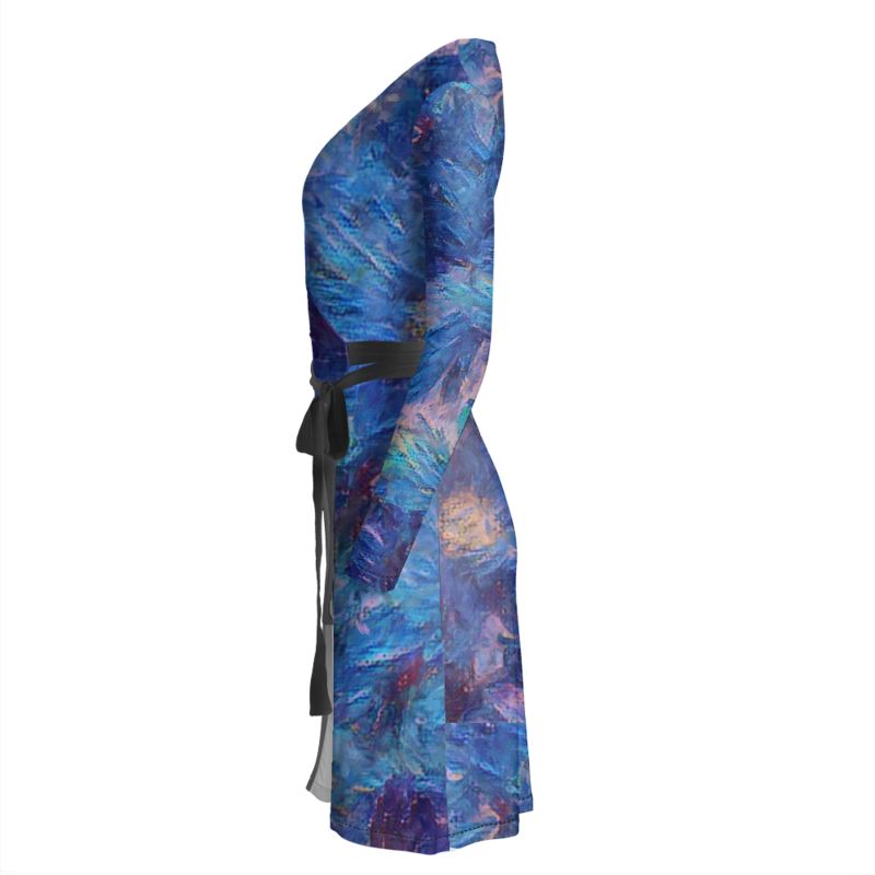 Beautiful Blues Wrap Dress