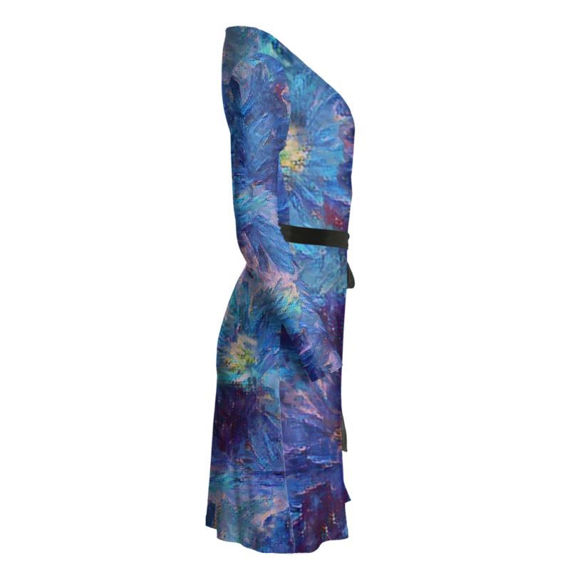 Beautiful Blues Wrap Dress