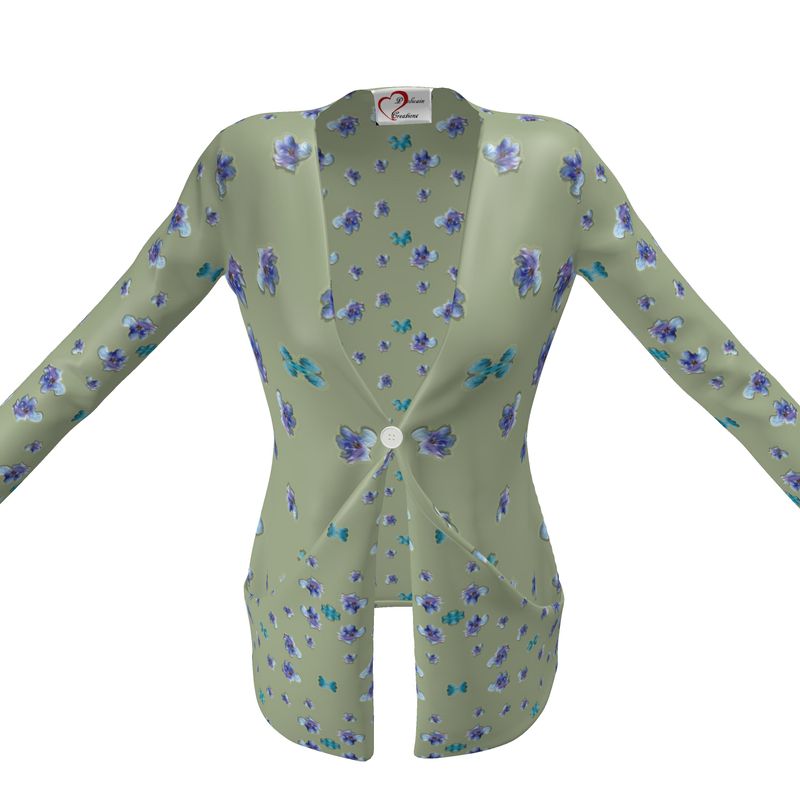 A Bit of Purple Ladies Short Cardigan With Pockets