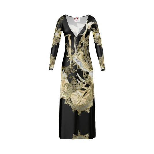 Golden Threads Long Cardigan / Button Dress