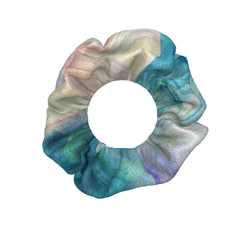 3 Pack of Hair Scrunchies - Pastel, Gold and Pewter