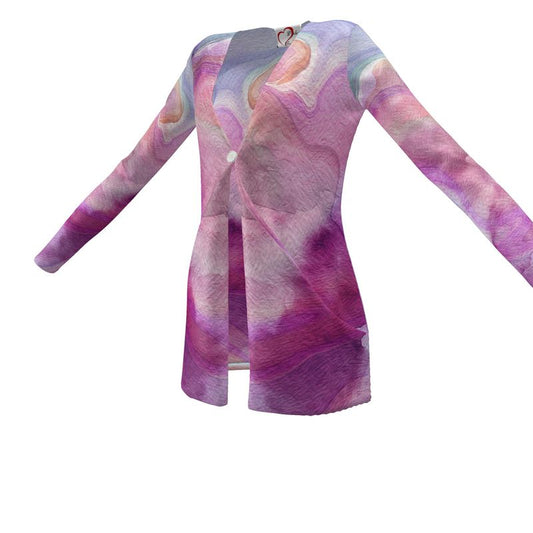 Peaceful Pinks Ladies Cardigan With Pockets
