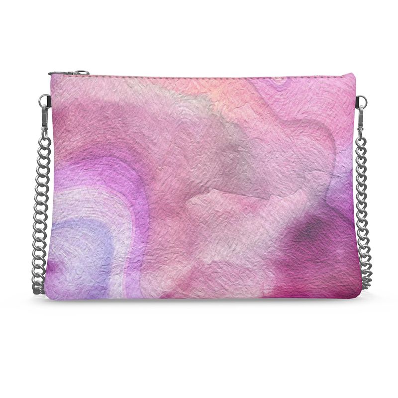 Peaceful Pinks Crossbody Bag With Detachable Chain