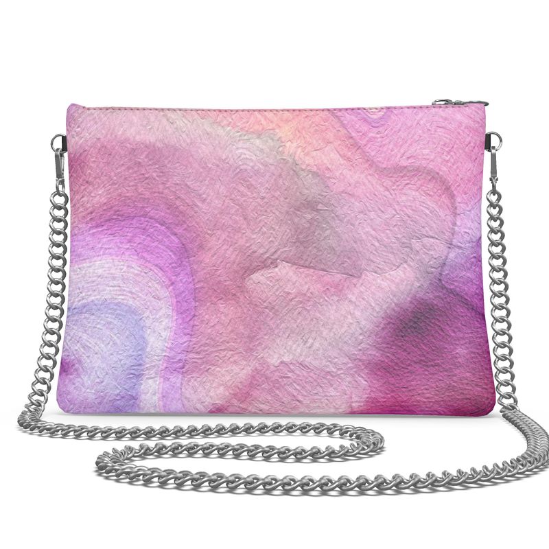 Peaceful Pinks Crossbody Bag With Detachable Chain