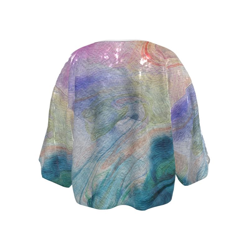 Peaceful Teals Kimono Jacket / Blazer