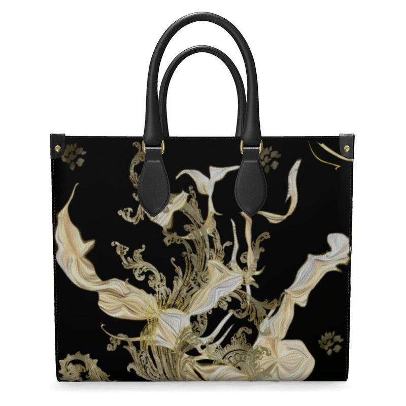Golden Threads Leather Shopper Bag