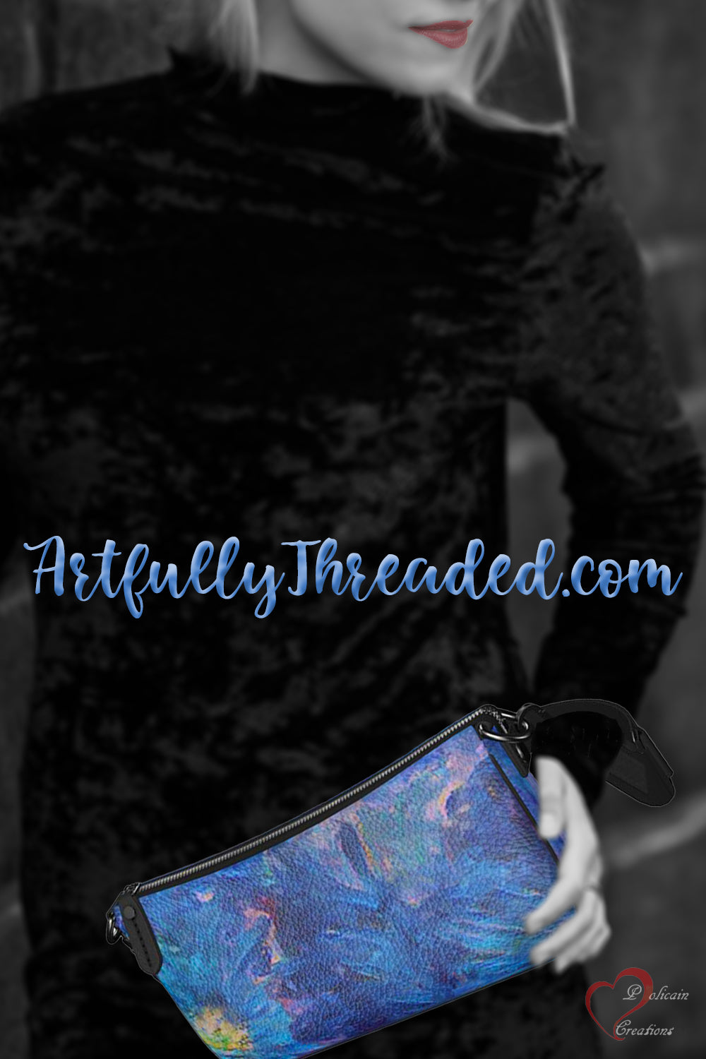 Beautiful Blues Baguette Bag