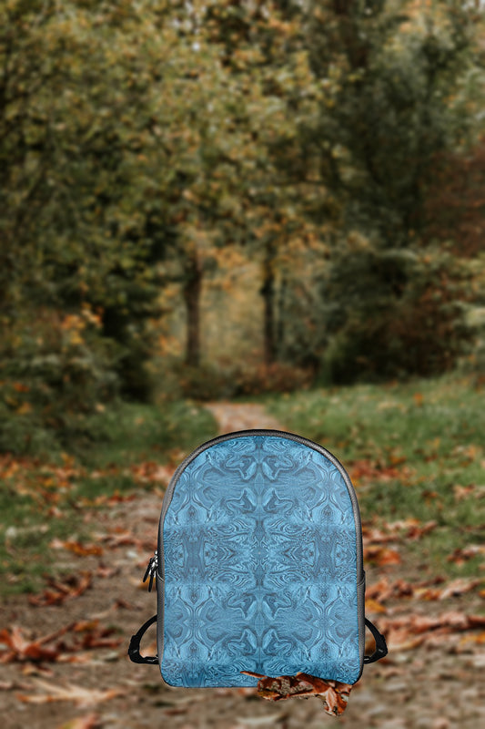 Blue Denim Design Colville Leather Backpack