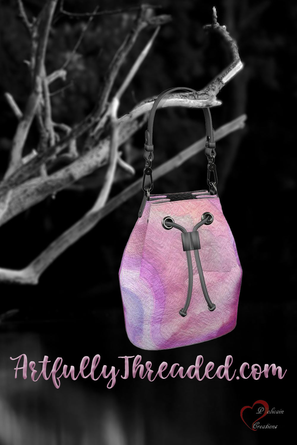 Peaceful Pinks Bucket Bag