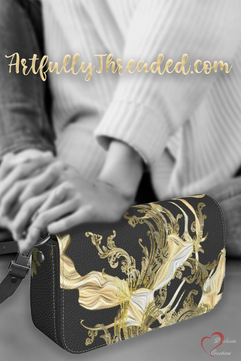 Golden Threads Flap Over Box Bag