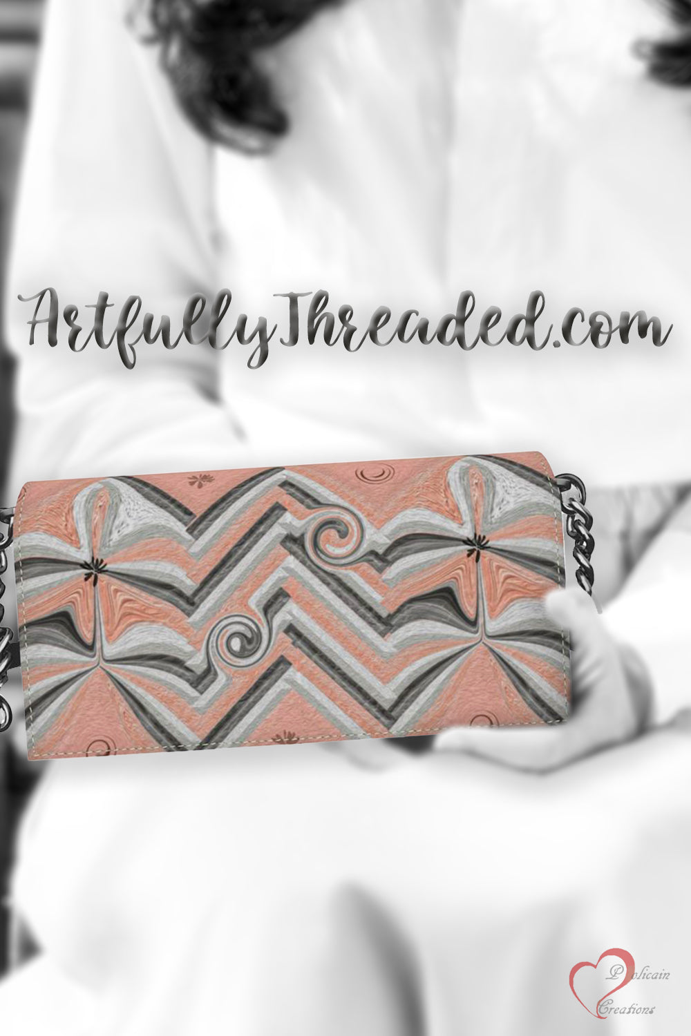 Herringbone with a Twist 'Kenway' Evening Bag