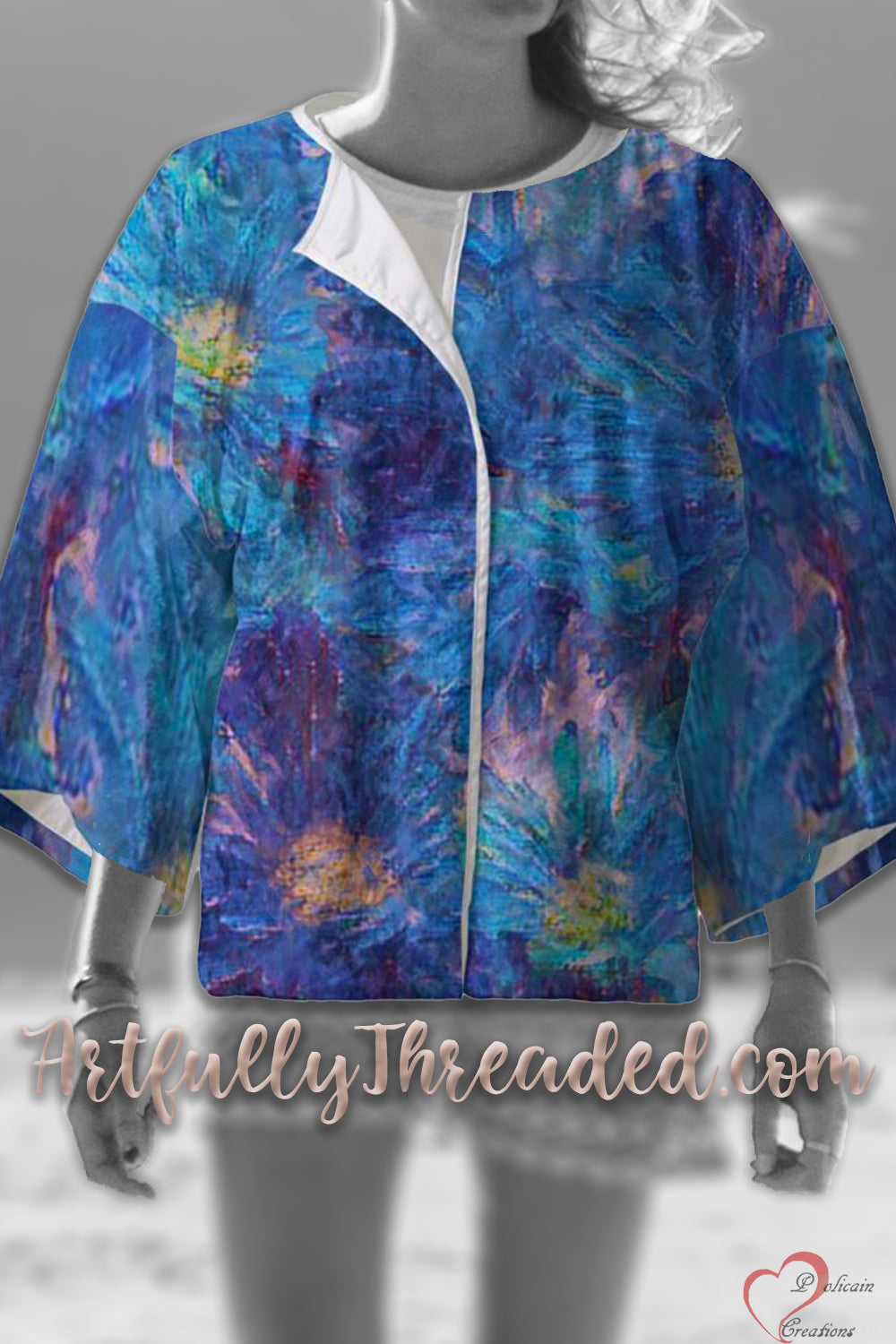 Beautiful Blues Kimono Blazer / Jacket