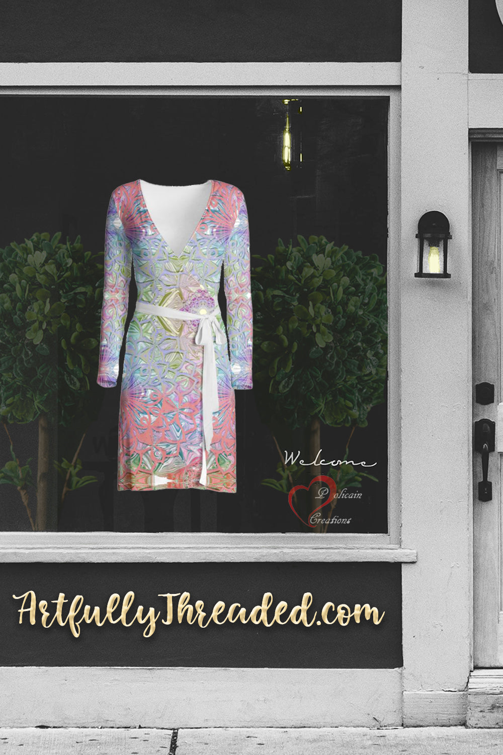 Pretty in Pastels Wrap Dress