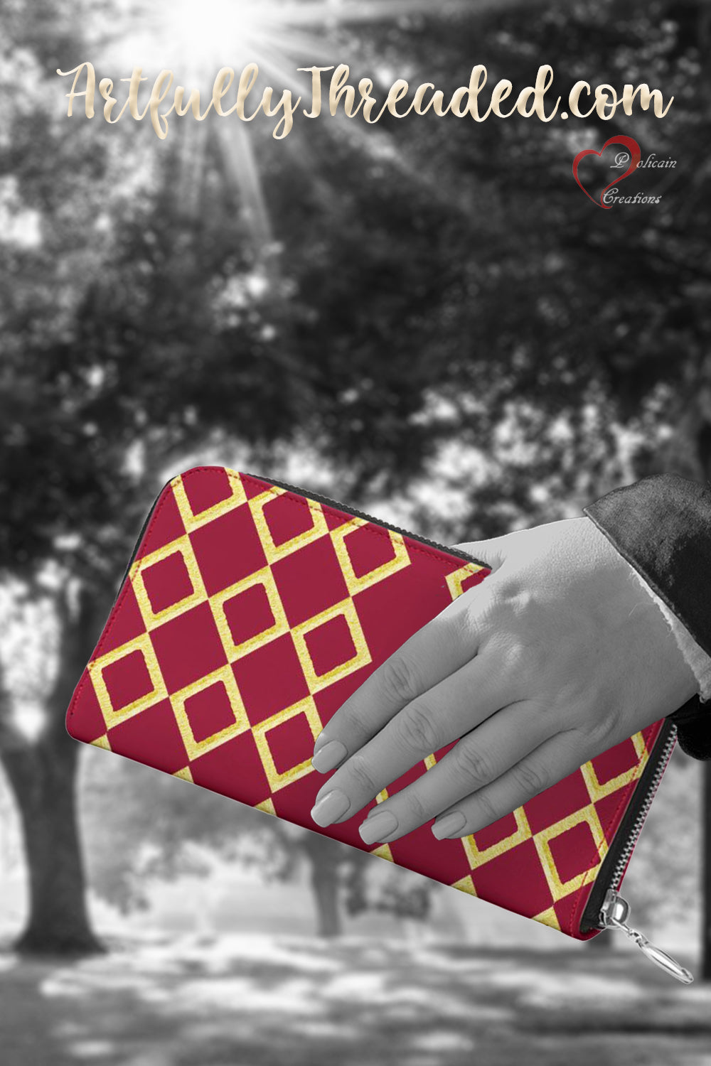 Dress Me Up Leather Zip Wallet / Purse