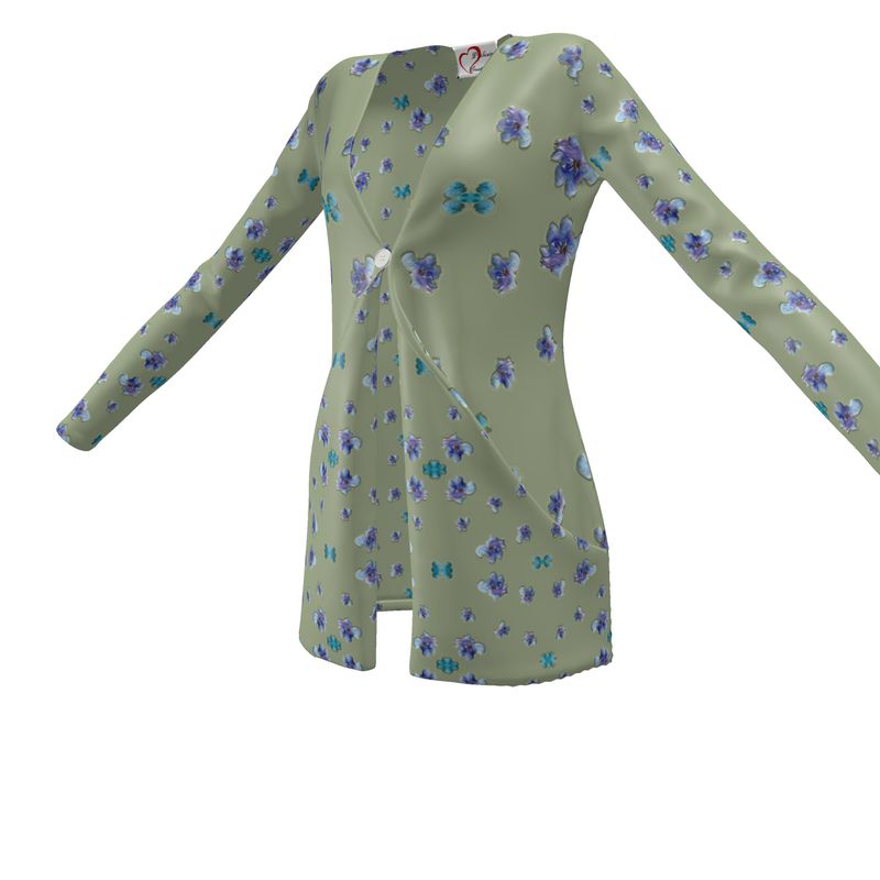 A Bit of Purple Ladies Short Cardigan With Pockets