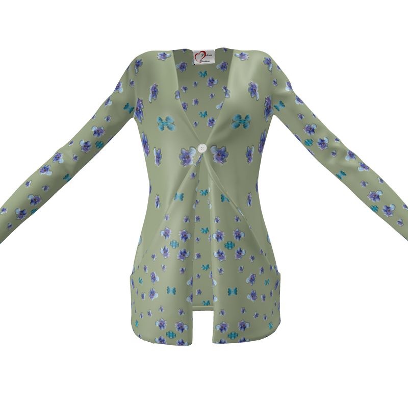 A Bit of Purple Ladies Short Cardigan With Pockets