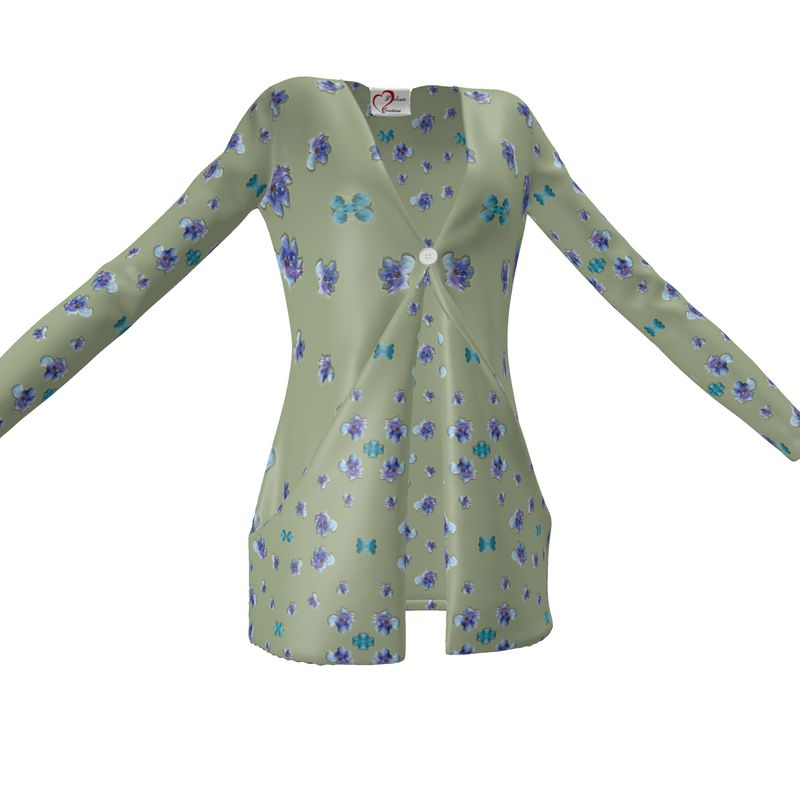 A Bit of Purple Ladies Short Cardigan With Pockets