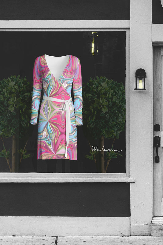 60s Time Travel Wrap Dress