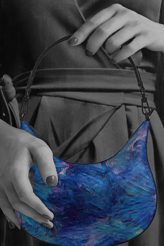 Beautiful Blues Curve Hobo Bag