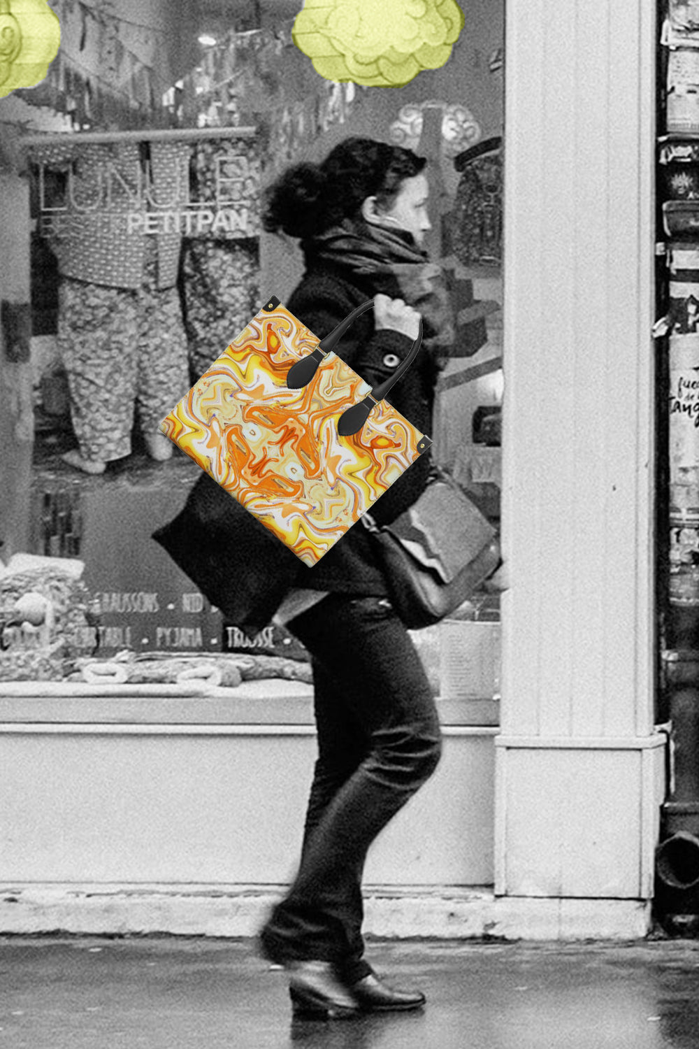 Coffee and Caramel Leather Shopper Bag