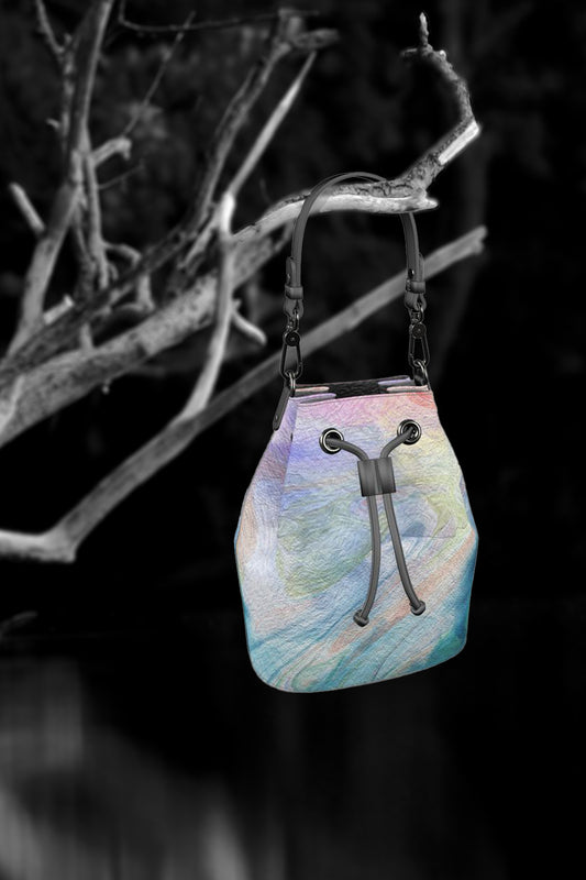 Peaceful Teals Bucket Bag